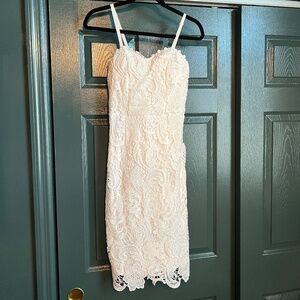 White crocheted style  dress